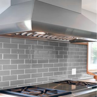 Mid Grey gloss Subway Tile