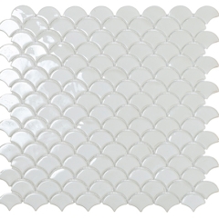 Soul Bright White Glass Mosaic Tile sample