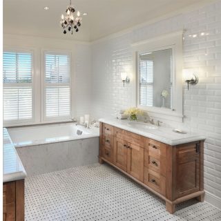 White Bevelled Subway Tile