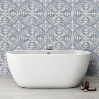 Floral Light Blue Feature Tile
