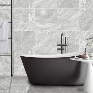 Tundra White Polished Porcelain Tile